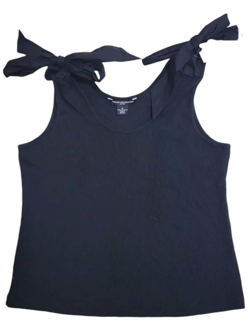 Women's French Connection Soft Flattering Fit Scoop Neck Bow Tank Top Sz Medium